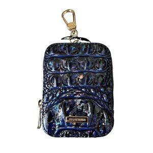 Brahmin Rectangle Pouch Royal Blue Melbourne Genuine Leather NWT